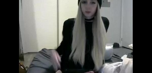  Blonde Transvestite On Webcam
